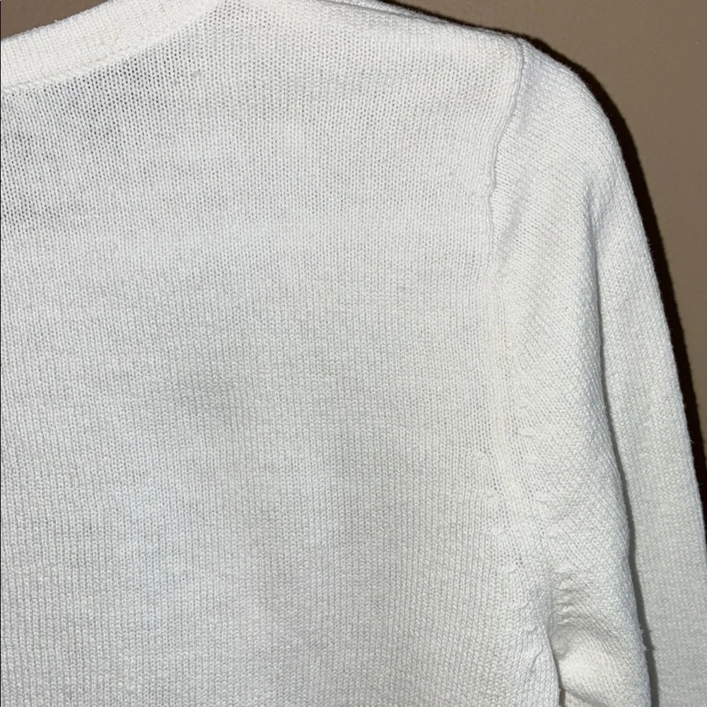 H&M Girls’ White Cotton Cardigan with Heart Accent - Picture 8 of 10